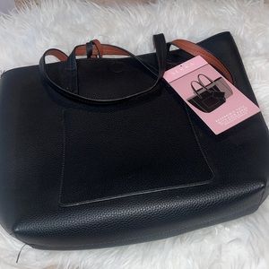 Serra purse tote in black with insert bag